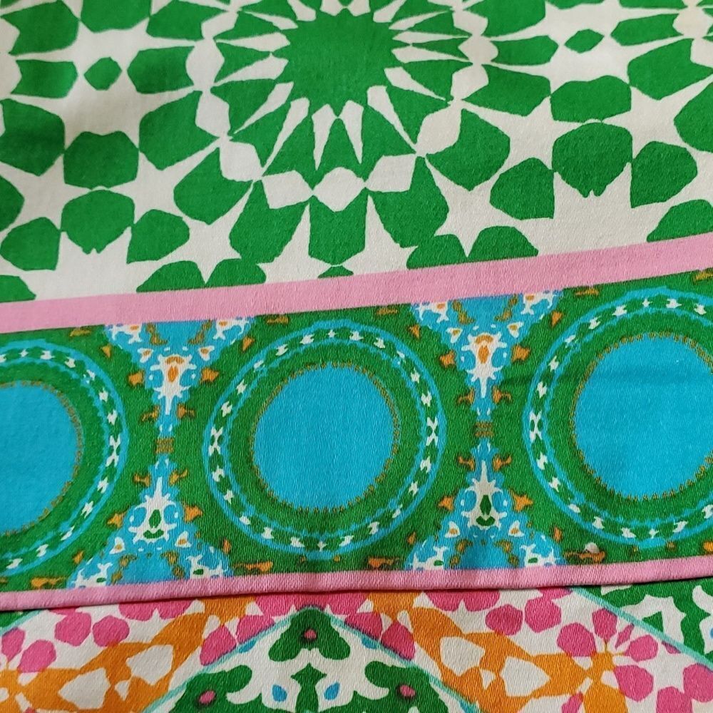 London Times White Midi Dress with Pink, Green and Turquoise Print - Picture 11 of 11